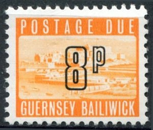 Guernsey  Sc#J15 MNH, 8p yel, Postage Due Series 1971-1976: Castle Cornet (1975)