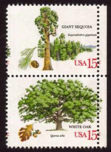 1764, 1766 15c Trees, Misperfed NH t2019