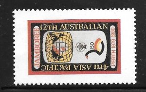 Australia label: Map and Emblem, MH, VF