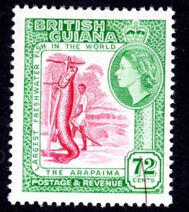 British Guiana 285 MH 1963 72c emerald & rose