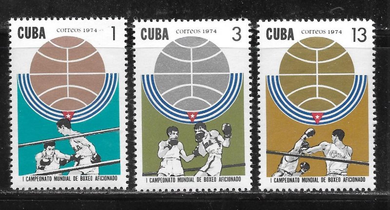Cuba 1911-1913 World Amateur Boxing Championships set MNH