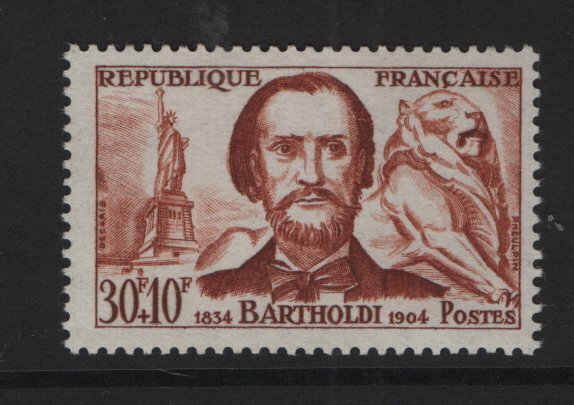 France   #B335  MNH  1959  portaits  30fr  Bartholdi