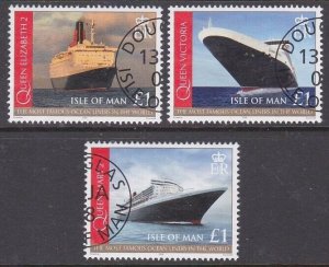 ISLE OF MAN 2008 Ocean Liners set fine used.................................Y607