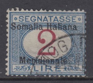 Italy Somalia Tax n. 9 used - cv 960$ Signed Sorani with Certificate