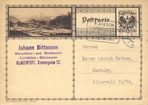 AUTRICHE / AUSTRIA 1927 MiP278a 10Gr dark brown P. card (GAISBERG SPITZE) Used