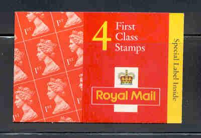 Great Britain Sc BK1006 MH288 + Hong Kong Label Machin stamp booklet  mint NH