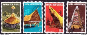 PAPUA NEW GUINEA 1971 QEII Native Dwellings Set SG191-194 FU