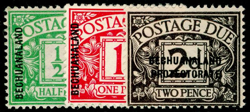 BECHUANALAND SGD1-D3, 1926 POSTAGE DUE SET,  LH MINT. Cat £40.