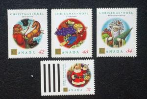 CANADA  Sc# 1452-1455  CHRISTMAS 1992  Complete set of 4 stamps MNH MINT