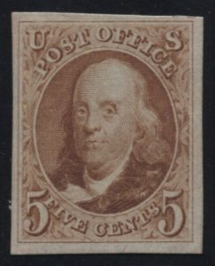 Scott 3 mint, no gum as issued Extra Fine  (TJ 8/7) 