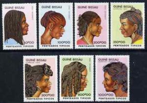 Guinea - Bissau 1989 Traditional Hairstyles perf set of 7...