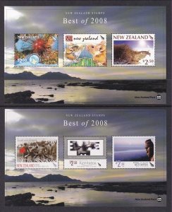 New Zealand 2165,2183 Best Of 2008 Souvenir Sheets MNH VF