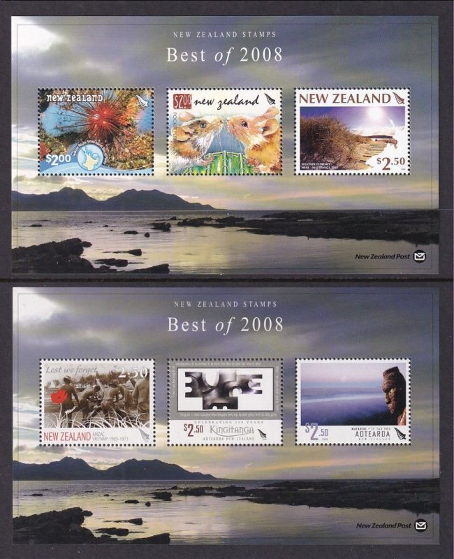 New Zealand 2165,2183 Best Of 2008 Souvenir Sheets MNH VF