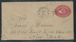 GUATEMALA  (PP2706B) 1891 10C PSE UPU CORAN VIA NEW ORLEANS TO NEW YORK