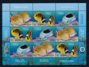 [47949] Tongo 1998 Marine life Fish Unesco MNH Sheet