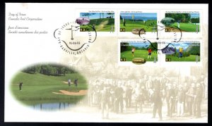 155-1557, Scott, (5) Combination FDC, Canada, Golf in Canada, 43c, 1995 Jun 6