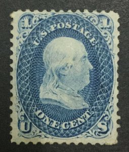 MOMEN: US STAMPS #63b Dark Blue UNUSED LOT #33463