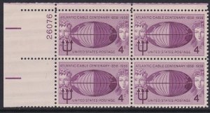 1112 Atlantic Cable Centennial Plate Block MNH