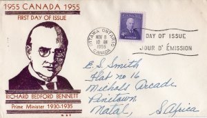 Canada 1955 Sc#357 RICHARD BEDFORD BENNETT Prime Minister (1) FDC