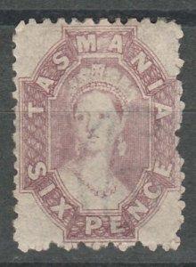 TASMANIA 1871 QV CHALON 6D PERF 11.5 