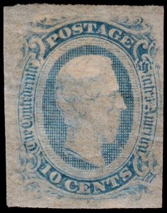 US Confederate States Scott 11a (1863-64) Mint H PG F, CV $55.00 C