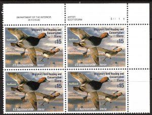 United States RW71 Plate Block OGNH