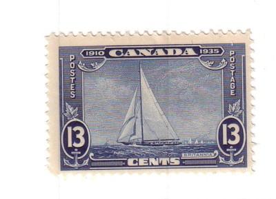 Canada Sc 216 1935 13c Royal Yacht Britannia stamp mint