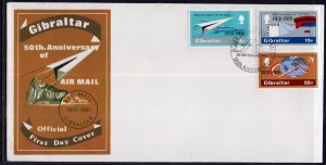 Gibraltar 410-412 U/A FDC