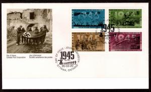 Canada 1544a Anniversary WWII Canada Post U/A FDC