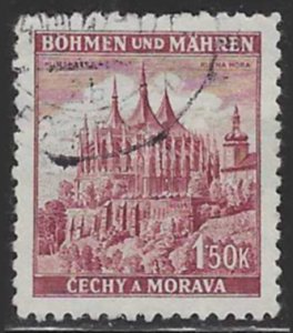 Bohemia and Moravia #53 (1941), postally used single, cat. $0.25