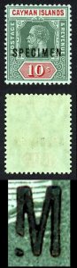 Cayman Is SG52bs 10/- Opt SPECIMEN BROKEN M a MAXIMUM of 7 are possible U/M