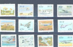 SOUTH AFRICA - 1993 Aircraft UM (One Value has a torn Corner)