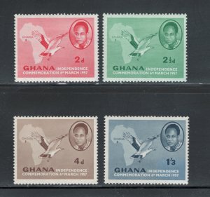 Ghana 1957 Independence Scott # 1 - 4 MH