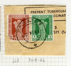 INDIA; Early GVI issue + POSTMARK on fine used value, Field PO 663