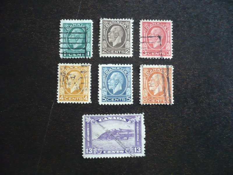 Stamps - Canada - Scott# 195-201 - Used Set of 7 Stamps