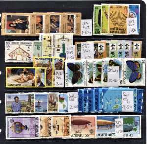 STAMP STATION PERTH Vanuatu #Selection of 9 Sets CTO CV$32.00