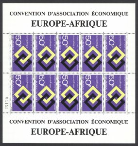 Niger Sc# C114 MNH pane/10 1969 Europafrica