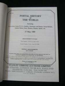 LONDON & BRIGHTON AUCTION CATALOGUE 1989 POSTAL HISTORY OF THE WORLD