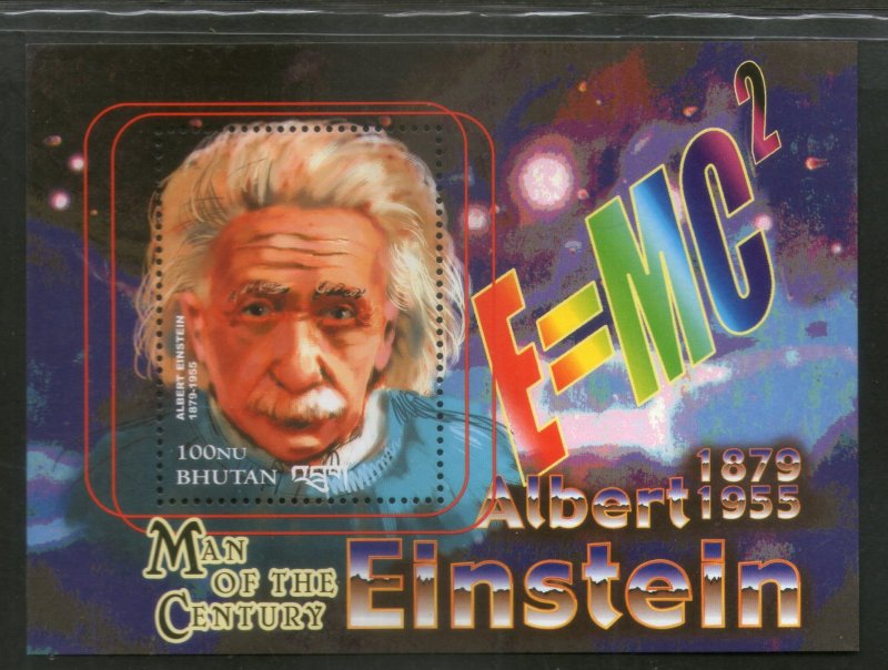 Bhutan 2000 Albert Einstein Nobel Prize Science Physics Sc 1311 M/s MNH # 5782