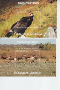 2018 Azerbaijan Nature Eagle & Gazelle SS (Scott NA) MNH