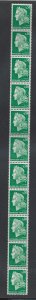 France MNH numbered coil strip of 11 #070 SC 1230