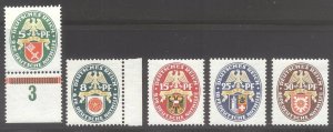 GERMANY #B28-32 Mint NH - 1929 Arms Set