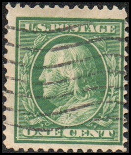United States 374 - Used - 1c Benjamin Franklin (wmk 190) (1910)