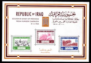 Iraq 335a Freedom From Hunger Souvenir Sheet MNH VF