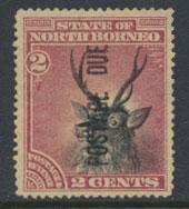 North Borneo SG D1  2c Used perf 14½ x 15 see OPT details & scans 