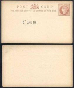 Essay for the 1/2d Postcard Handstamped 2 Jan 1885