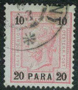 Austria post Turkish Empire - Levante 20p on 10h 1901 rare! Michel 280 euros