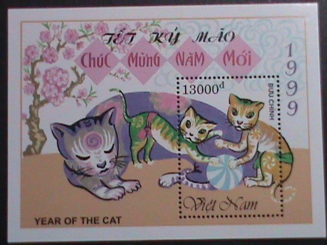 VIETNAM-1999 SC#2871 YEAR OF THE LOVELY CAT MNH S/S-VF WE SHIP TO WORLDWIDE