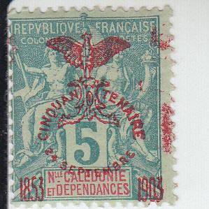 1903 New Caledonia Jubilee Issue Overprint (Scott 69) MH