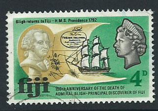 Fiji   QEII SG 364  used light corner crease